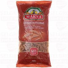 Макароны спирали MAKFA цельнозерновые, 450г