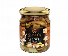 Ассорти GUSTUS из маринованных грибов, 500г