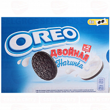 Печенье OREO с какао и двойной начинкой с ванильным вкусом, 170г