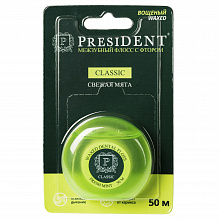 Межзубный флосс PRESIDENT с фтором свежая мята