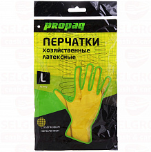 Перчатки хозяйственные PROPAQ 1 уп размер L желтые