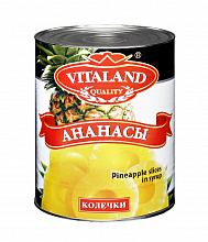 Ананасы VITALAND колечки, 580мл