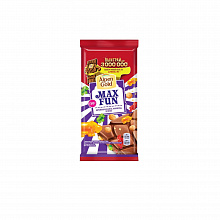 Шоколад молочный ALPEN GOLD MAX FUN со взрывной карамелью, мармеладом и печеньем, 150г