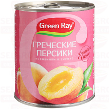 Персик GREEN RAY половинки, 850мл